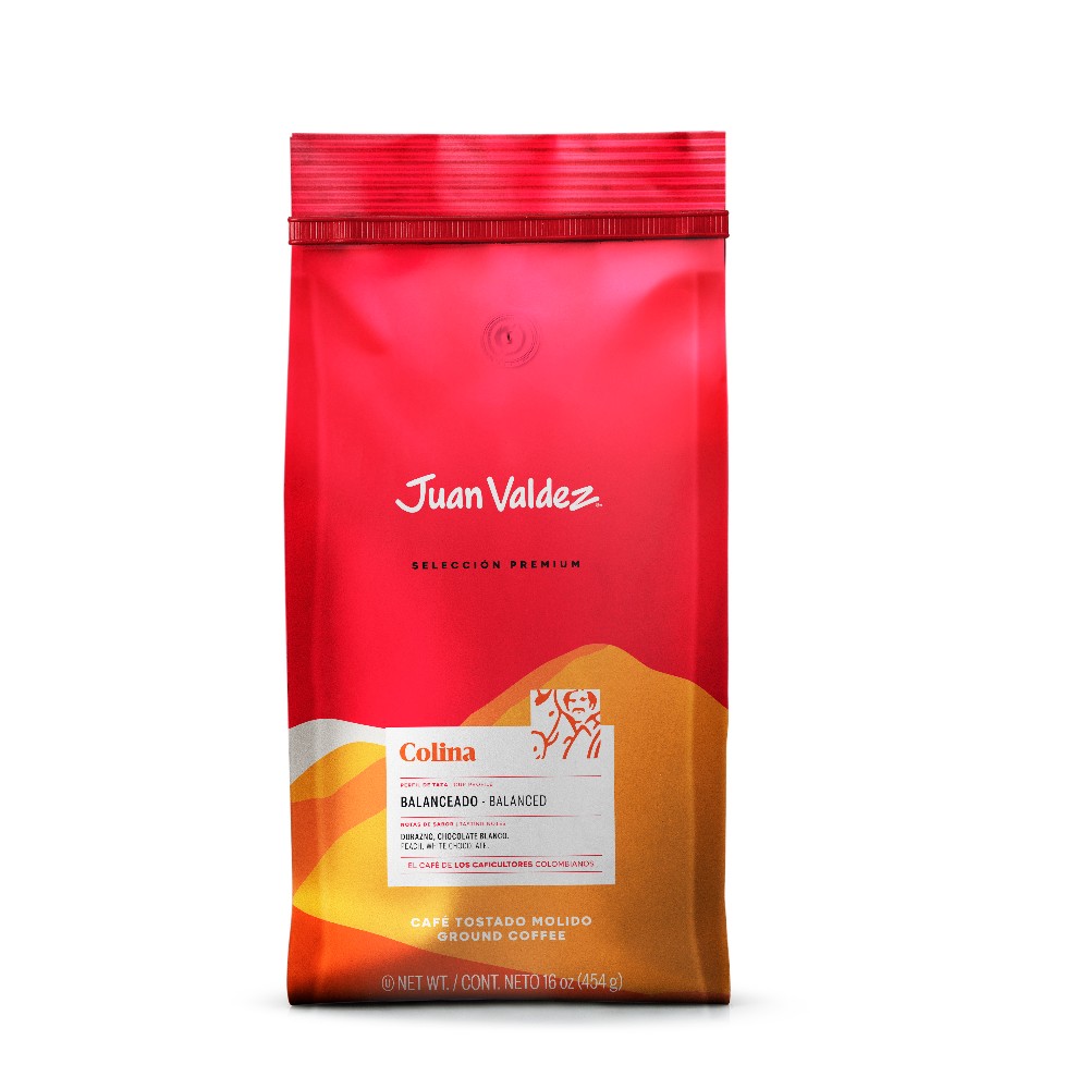 Juan Valdez Café Colina, café premium tostado de Colombia con aroma suave y sabor balanceado.